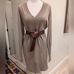 Banana Republic Cashmere Taupe Long Sweater or Sweater Dress Sz. M